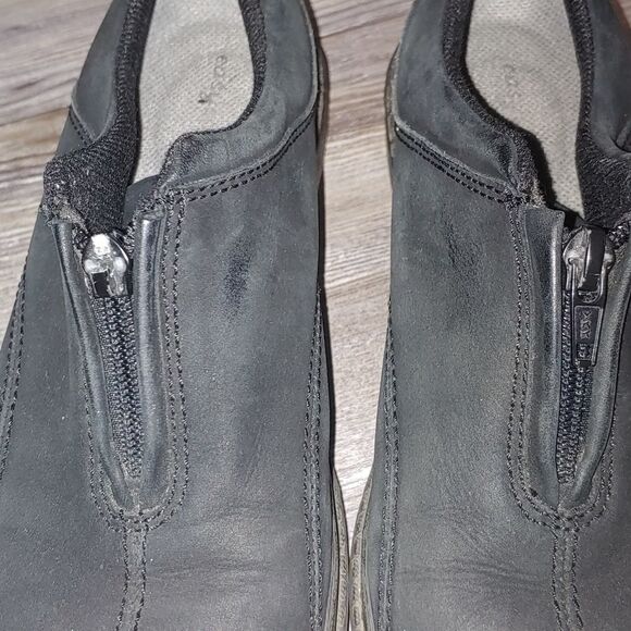 Easy Spirit black suede  slip on  zipper top clogs  Sz 7.5N - Picture 4 of 11